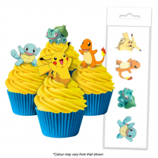 Wafer Paper Cupcake Topper - Pokemon