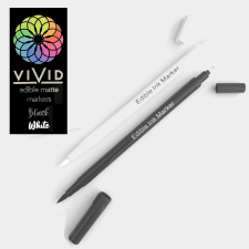 Edible Pen Set - Black & White Double Sided