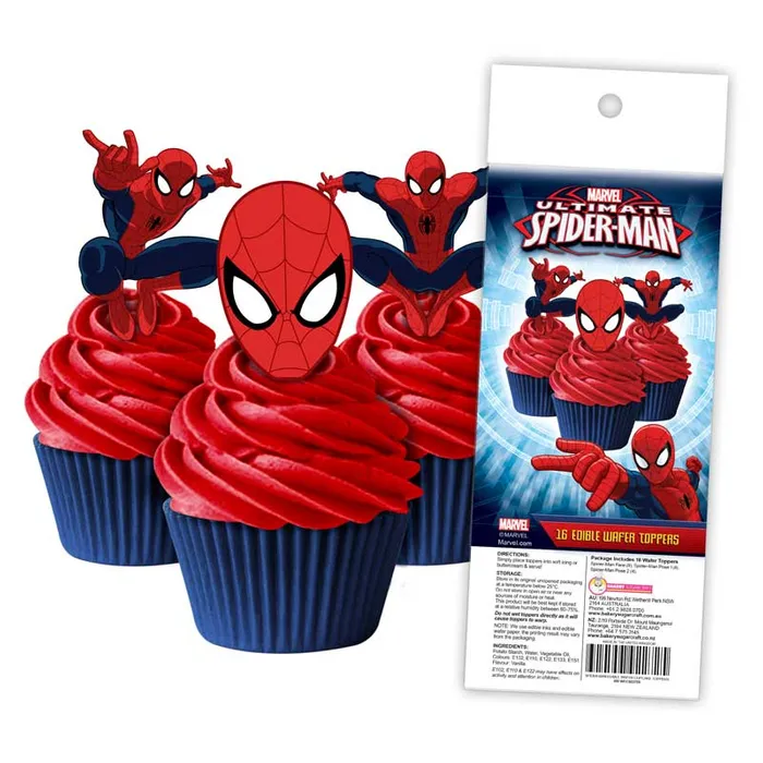 Wafer Paper Cupcake Topper - Spiderman - Cake Decorating Solutions